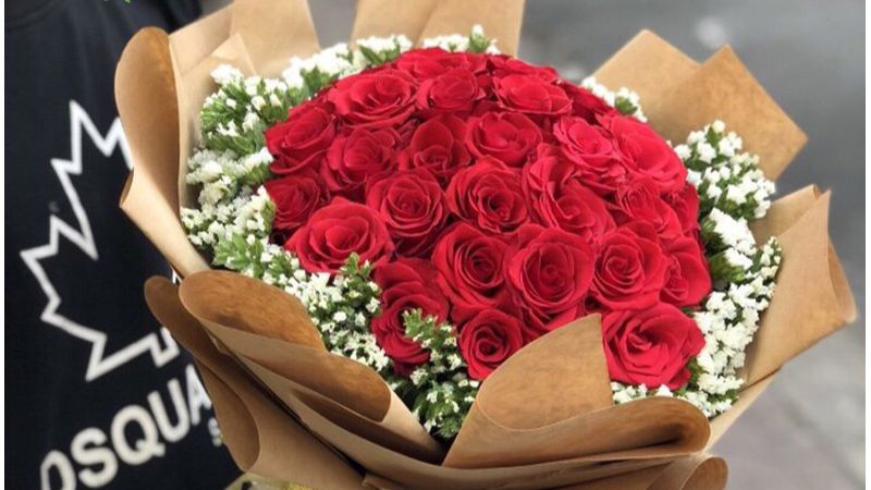 Bó hoa hồng trong sinh nhật dành cho nữ